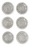 SIX PERSIAN SILVER PLATES SIGNED BY LAHIJI, CIRCA 1900