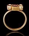 A BYZANTINE GOLD RING WITH A GARNET INLAY, 5TH-6TH CENTURY AD