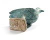 AN ISLAMIC TURQUOISE GLAZED FIGURE OF A BIRD, 13TH CENTURY