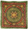 AN OTTOMAN GREEN WITH GILT WIRE BROCADE KISWAH FRAGMENT
