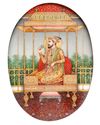 A FINE INDIAN OVAL PORTRAIT OF MUGHAL EMPEROR JAHANGIR, 19TH-20TH CENTURY