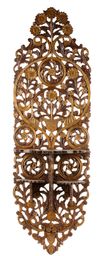 AN OTTOMAN GILT DECORATED PAINTED WOOD TURBAN STAND (KAVUKLUK), TURKEY, 19TH CENTURY