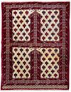 AN UNUSUAL JAMUT ENGSI RUG, 19TH CENTURY