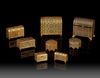 A GROUP OF FIFTY TWO TOLEDO DAMASCENED WARE ITEMS SPAIN, LATE 19TH CENTURY