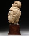A GRAY STONE HEAD OF A BODHISATTVA, CHINA, SONG DYNASTY OR LATER