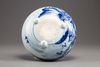 A Chinese blue and white tripod censer