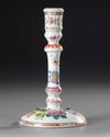 A CHINESE FAMILLE ROSE CANDLESTICK, 18TH CENTURY