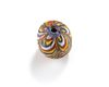 A VENETIAN COMBED MILLEFIORI GLASS BEAD,19TH CENTURY