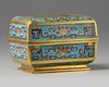 A CHINESE CLOISONNÉ ENAMEL 'ISLAMIC MARKET' BOX AND COVER, CHINA, 19TH CENTURY