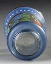 A BOHEMIAN BLUE GLASS VASE, 19TH CENTURY