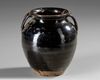 A CHINESE CIZHOU-TYPE BLACK-GLAZED JAR