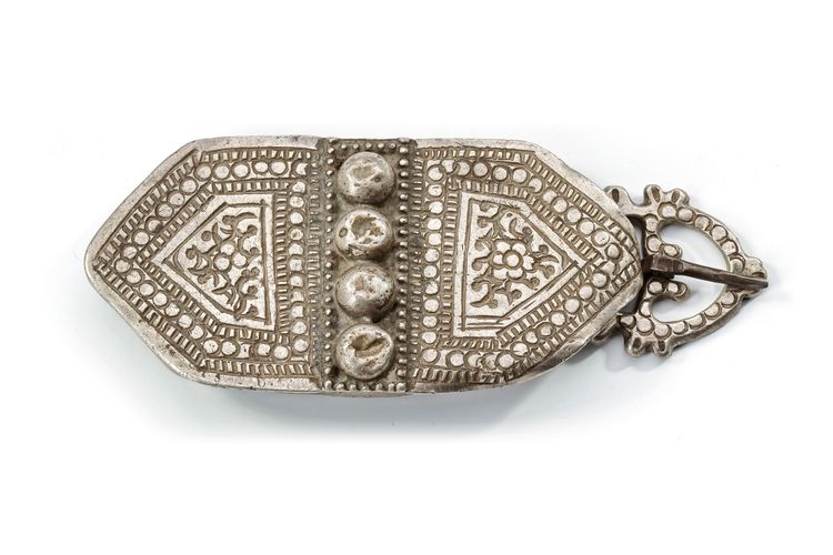 OTTOMAN SILVER BELT BUCKLE, 19TH CENTURY