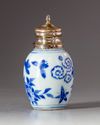 A Chinese blue and white silver mounted jar