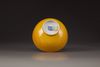 A CHINESE YELLOW GLAZED DRAGON BOWL,