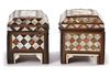 TWO OTTOMAN MOTHER-OF-PEARL AND TORTOISESHELL INLAID WOOD JEWELLERY BOXES, TURKEY, 18TH CENTURY
