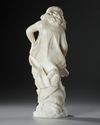 AN ALABASTER SCULPTURE OF A LITTLE GIRL, ART NOUVEAU PERIOD, 1900