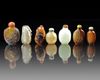 A GROUP OF SEVEN CHINESE SNUFF BOTTLES