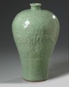 A CHINESE CELADON MEIPING VASE