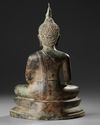 A SEATED BRONZE BUDDHA U-THONG STYLE, THAILAND, 19TH CENTURY