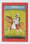 A PRINCE ON HORSE, JODHPUR RAJASTHAN, INDIA, 19TH CENTURY