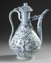 A CHINESE BLUE AND WHITE 'THREE FRIENDS OF WINTER' EWER, QING DYNASTY (1644-1911)