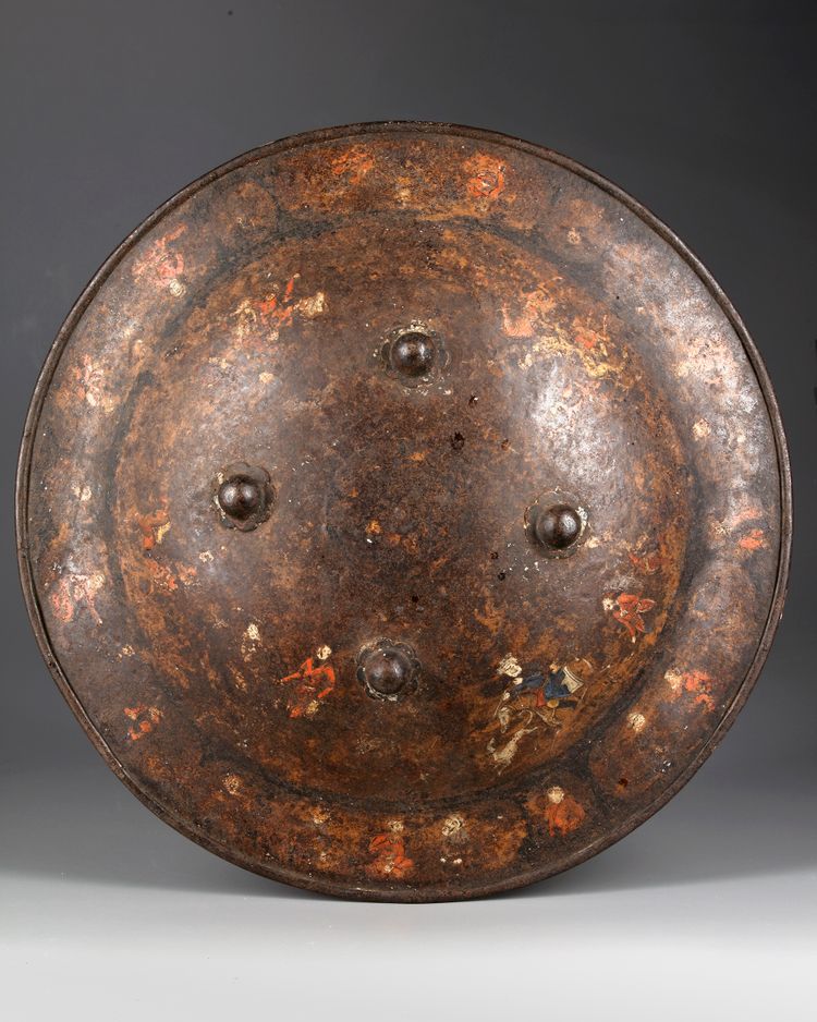AN INDIAN  SHIELD, 17TH CENTURY