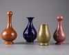 Four Chinese monochrome vases