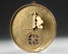 A LARGE BRASS QIBLA INDICATOR, 19TH CENTURY