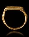 A GOLD SEAL RING
