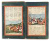 AN ILLUSTRATED CONCERTINA ALBUM FROM FERDOWSI’S SHAHNAMEH, PERSIA QAJAR,18TH CENTURY