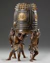 A JAPANESE BRONZE STATUE OF AN ONIS, MEIJI PERIOD (LATE 19TH CENTURY)