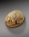 TWO EGYPTIAN STEATITE SCARABS, NEW KINGDOM, CIRCA 1550-1069 B.C.