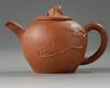 A Chinese yixing 'leaf' teapot and cover