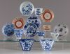 A lot of Chinese porcelain cups and saucers