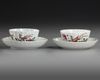 TWO PAIRS OF CHINESE FAMILLE ROSE CUPS AND SAUCERS, 18TH CENTURY
