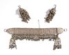 YEMENI SILVER SET OF EARRINGS AND NECKLACE, 19TH CENTURY