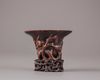 A Chinese bamboo 'magnolia' libation cup