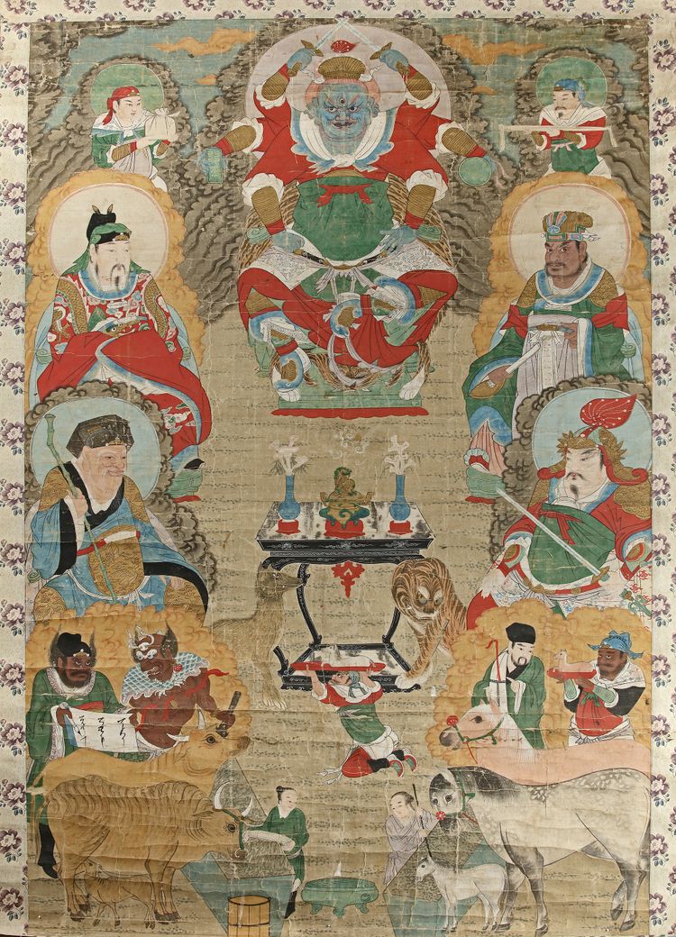 A RARE CHINESE PAINTING OF THE KING OF HORSES 'MA SHEN', MING PERIODE, PROBABLY 16TH CENTURY
