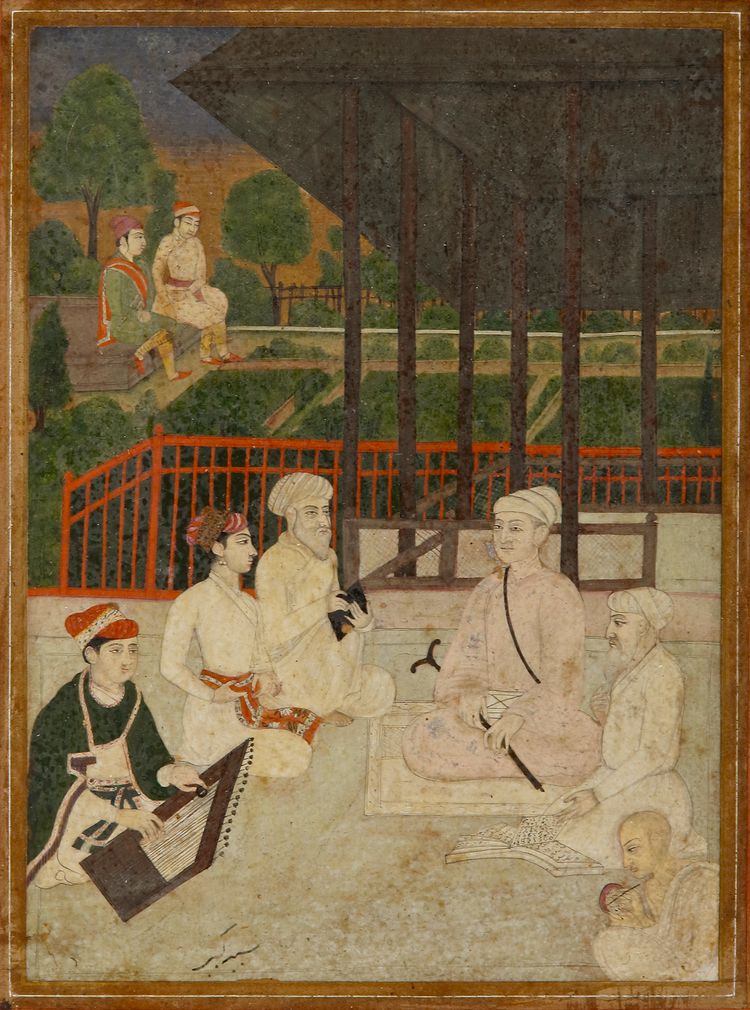 THE MYSTIC AND POET KABIR WITH ATTENDANTS, INDIA, MUGHAL, LATE 17TH-EARLY 18TH CENTURY