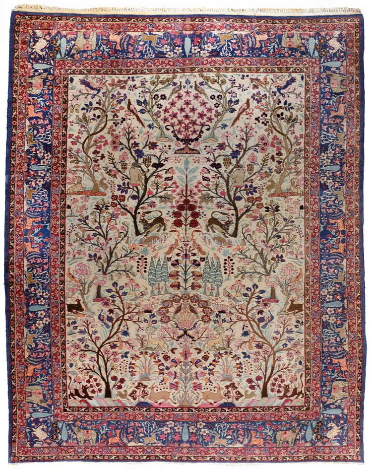 A THERAN TREE OF LIFE CARPET, PERSIA