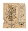 A COLLECTION OF EIGHT DRAWINGS/SKETCHES OF SRINATH JI AND  DIFFERENT RULERS, RAJASTHAN, KOTA AND NATHDWARA, 18TH CENTURY