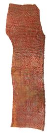 A SET OF ILKHANID SILK LAMPAS TEXTILE FRAGMENTS, CENTRAL ASIA, 13TH-14TH CENTURY