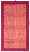 A RED EMBROIDERED SILK KISWA, TURKEY, 19TH CENTURY