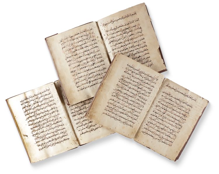 THREE MAGHRIBI QURAN SECTIONS, NORTH AFRICA, 19TH CENTURY