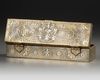 A FINE AND LARGE PERSIAN SILVER-INLAID BRASS PEN-CASE, KHURASAN STYLE, 2OTH CENTURY