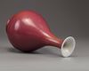 A Chinese ruby-enamelled pear-shaped vase, yuhuchunping