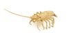 An exceptionally large carved bone model of a lobster with movable parts