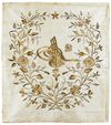 AN OTTOMAN GILT-THREAD EMBROIDERED PILLOW CASE, TURKEY, 1293 AH/1876 AD
