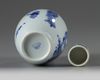A Chinese blue and white 'ladies and boys' jar and cover