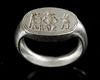 AN EGYPTIAN PALE ELECTRUM FINGER RING, NEW KINGDOM, CIRCA 16TH-11TH CENTURY B.C.